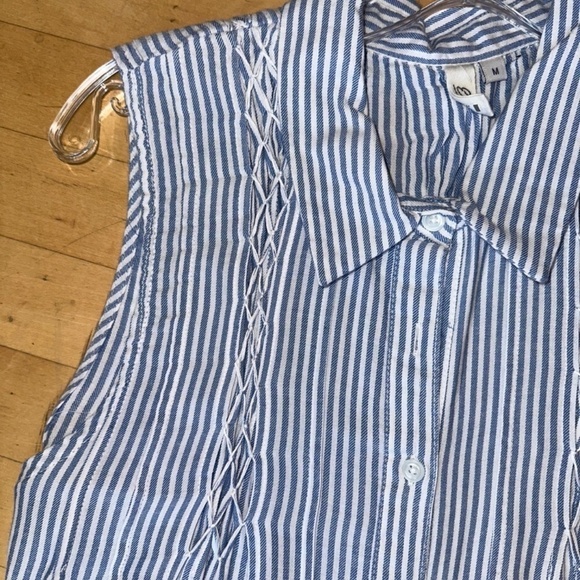 ELAN pinstriped short romper, M. G963 - Picture 1 of 4